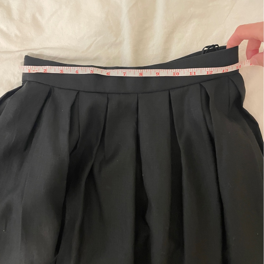 Vintage Saks Fifth Avenue Linen two piece vest and skirt black Carolyne Roehm - Picture 4 of 8